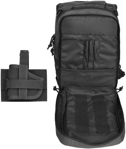 REEBOW GEAR Tactical Sling Bag Pack w/Gun Holster Small Military Rover Shoulder Sling Pack Molle Assault Range Bag Everyday Carry Diaper Bag (Style 07-Black) in Kuwait