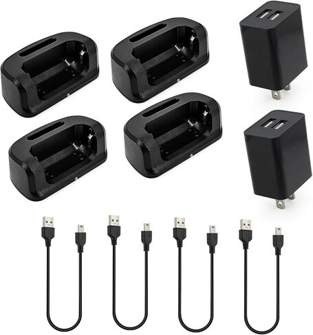 4 عبوات قاعدة شاحن KD-C1 ومحول طاقة 2 في 1 مع USB مزدوج، متوافق مع أجهزة الراديو RT22 RT22S RB19 RB19P RT68 H777 Cobra HYT ثنائية الاتجاه in Kuwait
