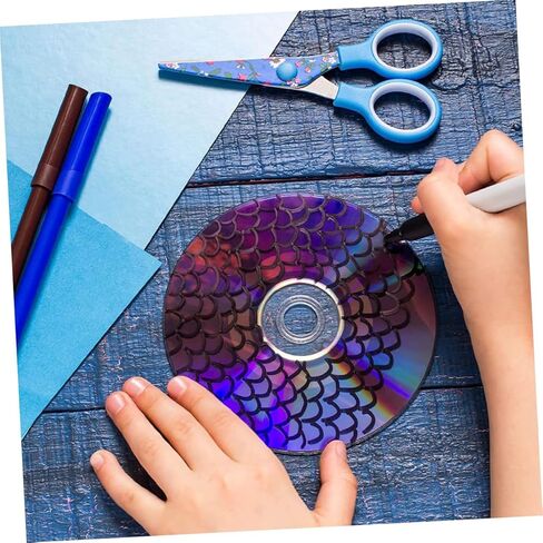 Vaguelly 10pcs Transparent DIY Cd Discs for Wall Decor Creative Painting Craft Projects Modern Aesthetic Decoration for Teens DIY Activities in Saudi Arabia