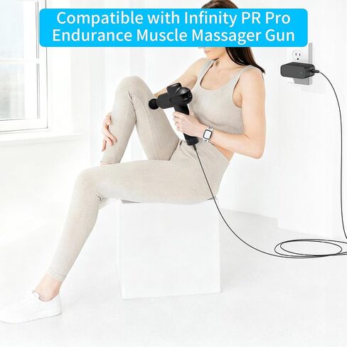 سلك طاقة محول تيار متردد/تيار مستمر 24 فولت متوافق مع Infinity PR Pro Endurance 12MG021131 مسدس تدليك عضلات الجسم العميق جهاز تدليك إيقاعي لاسلكي 24 فولت 1 أمبير شاحن بطارية ليثيوم أيون 2400 مللي أمبير في الساعة in Kuwait