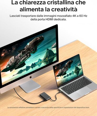 Belkin USB-C Hub, 5-Port Hub with 4K HDMI Display @ 60Hz, 100W Power Delivery, Fast Data Transfer 10Gbps, USB-C Multiport Adapter - Compatible with MacBook, iPad Pro, Chromebook, & More in Saudi Arabia