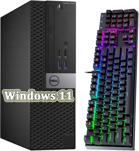 كمبيوتر مكتبي Dell Optiplex 7040 SFF ويندوز 11، Intel Core i5-6500، ذاكرة وصول عشوائي 8 جيجابايت، 256 جيجابايت SSD، لوحة مفاتيح وماوس، HDMI، دعم 4K، كمبيوتر صغير الحجم 7040 (متجدد) in Kuwait