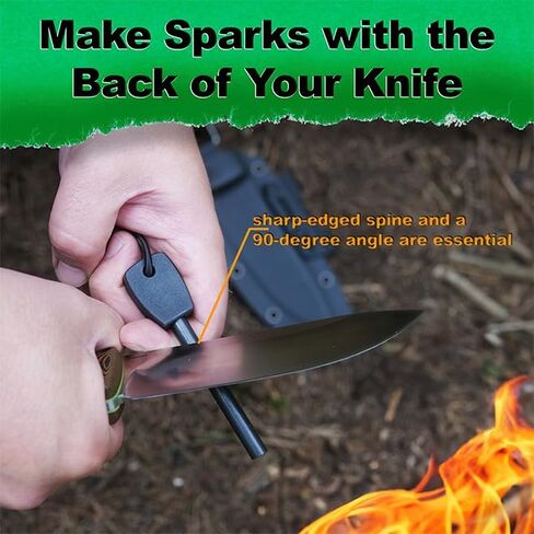 حامل فولاذي من النار لغمد كيديكس مع مجموعة أدوات إطلاق النار، وأساسيات التخييم، ومجموعة النجاة، في الهواء الطلق، وحرف بوش، وغمد السكين، ومشعل حريق صوان المغنيسيوم in Kuwait