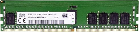 Timetec Hynix Original 32GB KIT(2x16GB) DDR4 3200MHz PC4-25600 Registered ECC 1.2V CL22 288 Pin RDIMM Server Memory Ram Module Upgrade (32GB KIT(2x16GB)) in Kuwait