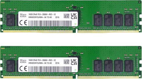 Timetec Hynix Original 32GB KIT(2x16GB) DDR4 3200MHz PC4-25600 Registered ECC 1.2V CL22 288 Pin RDIMM Server Memory Ram Module Upgrade (32GB KIT(2x16GB)) in Kuwait