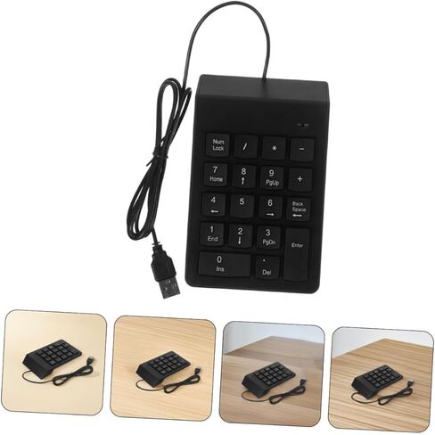 2pcs USB Numeric Keypad 18 Keys Number Pad Keyboard for Laptop PC Computer, Portable Wired Number Keyboard for Accountant Office Data Entry in Saudi Arabia