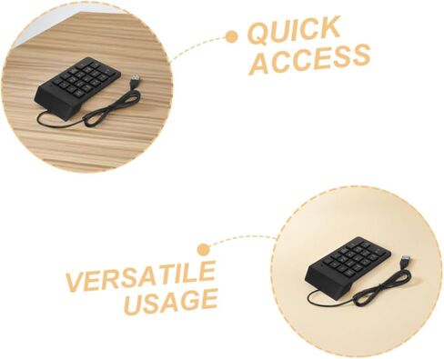 2pcs USB Numeric Keypad 18 Keys Number Pad Keyboard for Laptop PC Computer, Portable Wired Number Keyboard for Accountant Office Data Entry in Saudi Arabia