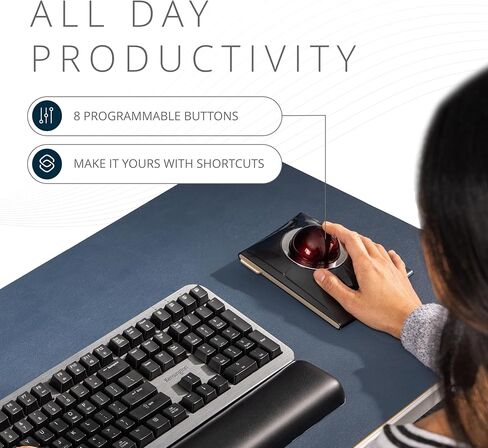 كرة التتبع اللاسلكية Kensington SlimBlade™ Pro، بطارية قابلة للشحن، خيارات اتصال Bluetooth 2.4 جيجا هرتز (K72080WW) (متجددة) in Saudi Arabia