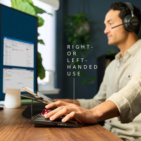 كرة التتبع اللاسلكية Kensington SlimBlade™ Pro، بطارية قابلة للشحن، خيارات اتصال Bluetooth 2.4 جيجا هرتز (K72080WW) (متجددة) in Saudi Arabia