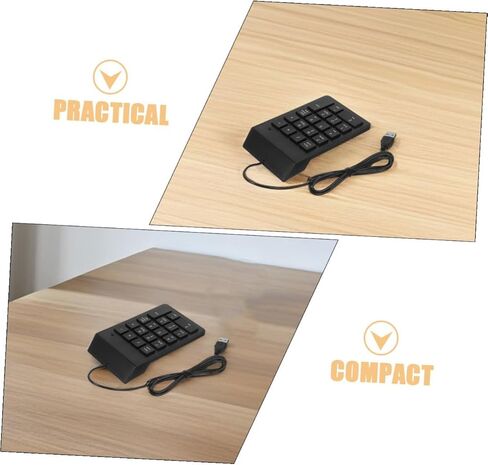 BESPORTBLE 2 قطعة لوحة مفاتيح رقمية USB 18 مفتاحًا لوحة أرقام لأجهزة الكمبيوتر المحمول والكمبيوتر الشخصي والمحاسبة المالية المحمولة وسلكية USB وملحقات لوحة المفاتيح in Kuwait