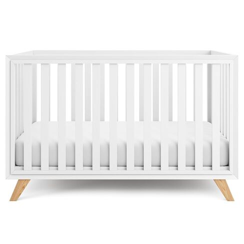 Comfy Cubs Baby Crib for 0 to 3 Years - Adjustable Mattress Height, Natural Wooden Crib for Baby, Elegant Nursery Furniture, Designed in The US - 80 lbs Capacity Nursery Bed - Natural Wood in Saudi Arabia