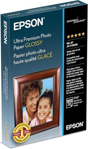 Epson Ultra Premium Photo Paper Glossy - S042174, 4" x 6" (100 sheets) in Saudi Arabia