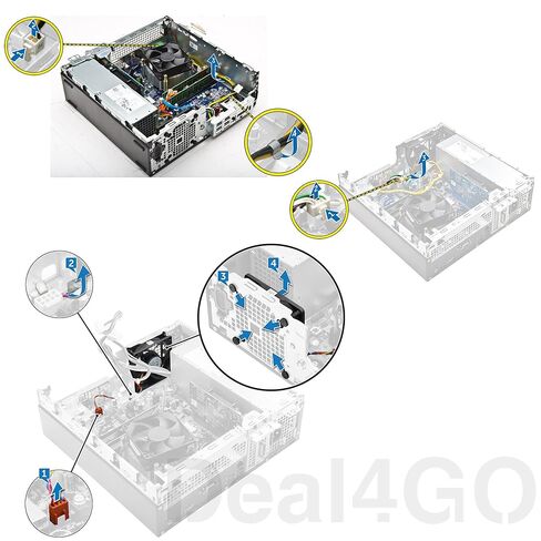 Deal4GO 8CM 4-pin Chassis Cooling Fan W52D3 7G45T Replacement for Dell Optiplex 7050 5050 3050 3070 Inspiron 3470 3471 SFF MFF in Saudi Arabia