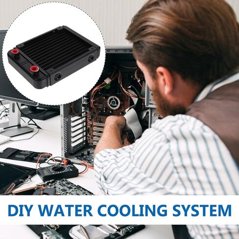 MERRYHAPY Water Cooling Radiator 120mm Aluminum PC Radiator with G1/4 Thread, Gpu Liquid Cooler Compatible for Computer and Electric Motorcycle Cooling Systems in Saudi Arabia