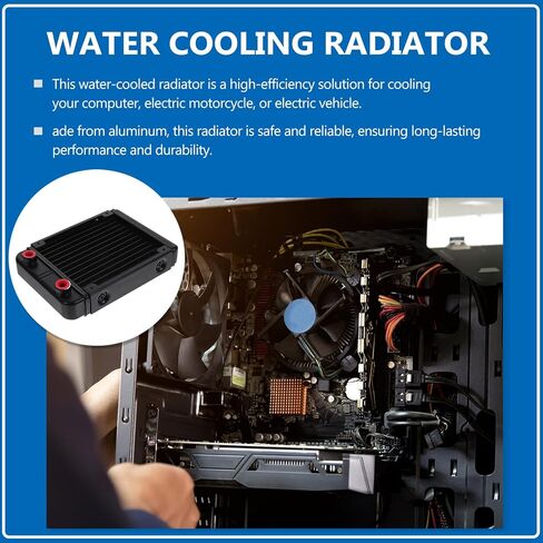MERRYHAPY Water Cooling Radiator 120mm Aluminum PC Radiator with G1/4 Thread, Gpu Liquid Cooler Compatible for Computer and Electric Motorcycle Cooling Systems in Saudi Arabia