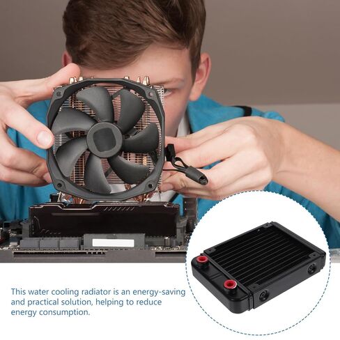 MERRYHAPY Water Cooling Radiator 120mm Aluminum PC Radiator with G1/4 Thread, Gpu Liquid Cooler Compatible for Computer and Electric Motorcycle Cooling Systems in Saudi Arabia