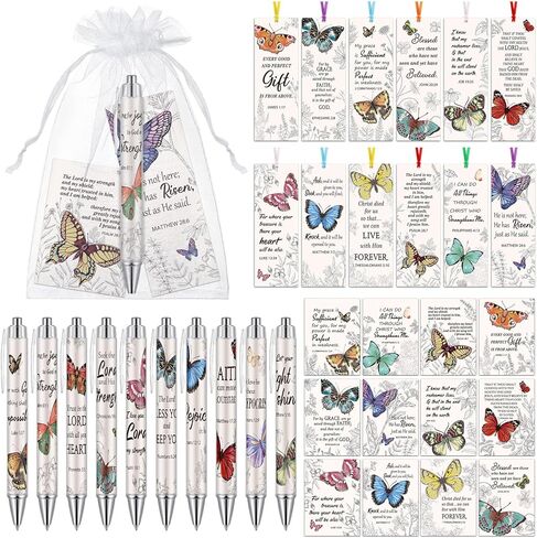 24 Set/72 Pcs Candy Cane Pens with the Legend of the Candy Cane Cards Bookmarks and Christmas Prayer Cards Bulk Christmas Party Favor Religious Gift for Holy Nativity Sunday School Church in Saudi Arabia