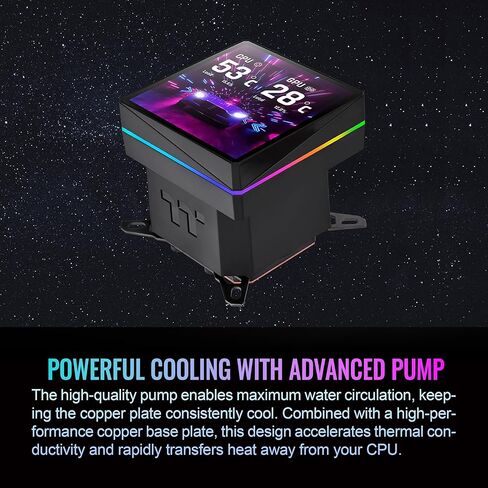 مبرد سائل لوحدة المعالجة المركزية Thermaltake TH360 V3 Ultra ARGB؛ إنتل / أيه إم دي؛ 1 × 360 مم 500 ~ 2500 دورة في الدقيقة مروحة ARGB ذات إطار واحد؛ شاشة LCD مقاس 3.95 بوصة TFT 720x720p؛ رأس مضخة قابل للدوران؛ التحكم في شاشة LCD TT؛ أسود؛ CL-W474-PL12SW-A in Saudi Arabia