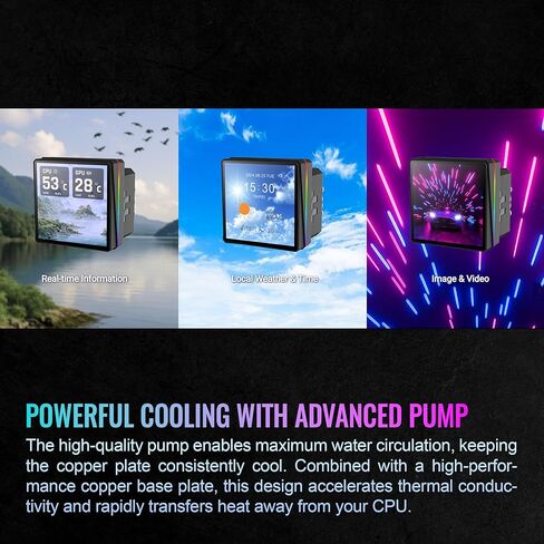 مبرد سائل لوحدة المعالجة المركزية Thermaltake TH360 V3 Ultra ARGB؛ إنتل / أيه إم دي؛ 1 × 360 مم 500 ~ 2500 دورة في الدقيقة مروحة ARGB ذات إطار واحد؛ شاشة LCD مقاس 3.95 بوصة TFT 720x720p؛ رأس مضخة قابل للدوران؛ التحكم في شاشة LCD TT؛ أسود؛ CL-W474-PL12SW-A in Saudi Arabia