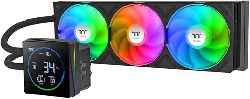 مبرد سائل لوحدة المعالجة المركزية Thermaltake TH360-S V3 ARGB؛ إنتل / أيه إم دي؛ 1 × 360 مم 500 ~ 2500 دورة في الدقيقة مروحة ARGB ذات إطار واحد؛ شاشة LCD برمز مقطع 3.95 بوصة؛ رأس مضخة قابلة للتدوير؛ برنامج LCD لجزء TT؛ أسود؛ CL-W470-PL12SW-A in Saudi Arabia