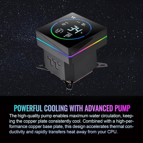مبرد سائل لوحدة المعالجة المركزية Thermaltake TH360-S V3 ARGB؛ إنتل / أيه إم دي؛ 1 × 360 مم 500 ~ 2500 دورة في الدقيقة مروحة ARGB ذات إطار واحد؛ شاشة LCD برمز مقطع 3.95 بوصة؛ رأس مضخة قابلة للتدوير؛ برنامج LCD لجزء TT؛ أسود؛ CL-W470-PL12SW-A in Saudi Arabia