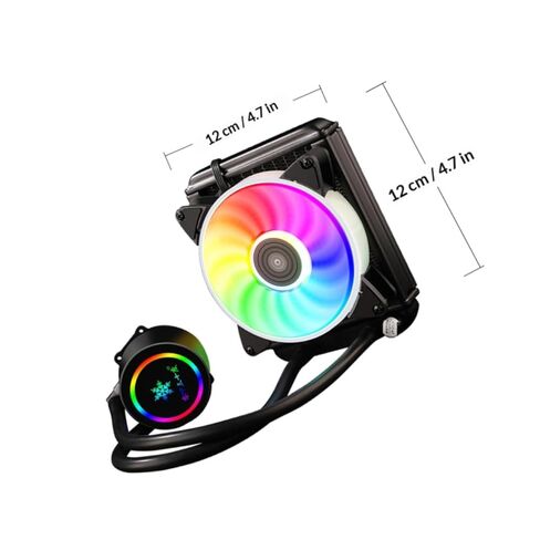 TEHAUX Liquid CPU Cooler Water Cooling System 120mm Radiator Silent Fan for Gaming Desktop PC Compatible with Intel and Other Processors Computer Cooling Components in Saudi Arabia