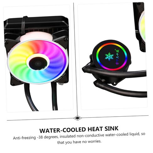 TEHAUX Liquid CPU Cooler Water Cooling System 120mm Radiator Silent Fan for Gaming Desktop PC Compatible with Intel and Other Processors Computer Cooling Components in Saudi Arabia
