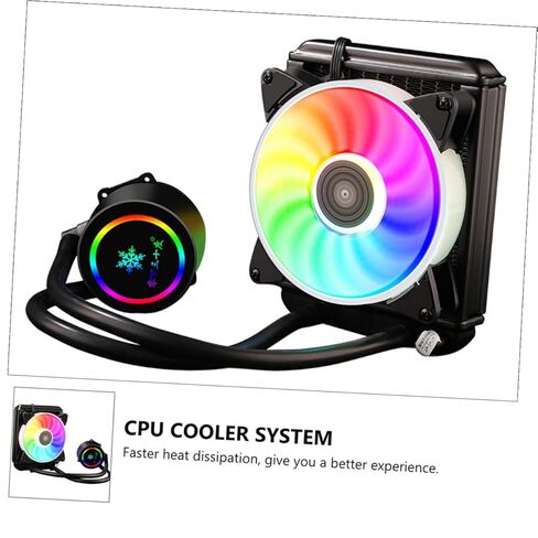 TEHAUX Liquid CPU Cooler Water Cooling System 120mm Radiator Silent Fan for Gaming Desktop PC Compatible with Intel and Other Processors Computer Cooling Components in Saudi Arabia