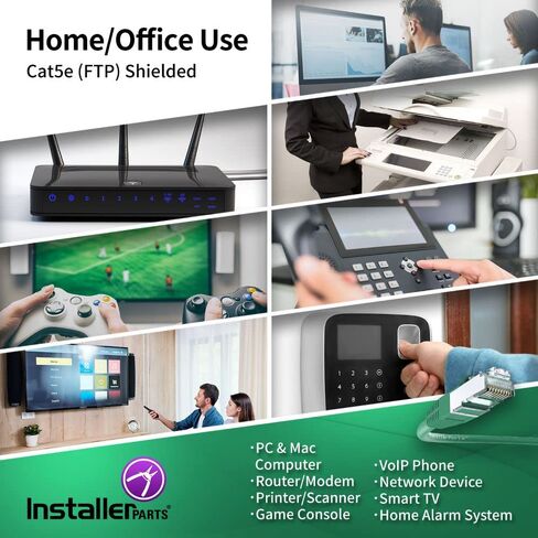 كابل إيثرنت InstallerParts CAT5E كابل محمي (FTP) بطول 3 أقدام - أخضر - سلسلة احترافية - كابل شبكة/إنترنت 1 جيجابت/ثانية، 350 ميجاهرتز in Kuwait