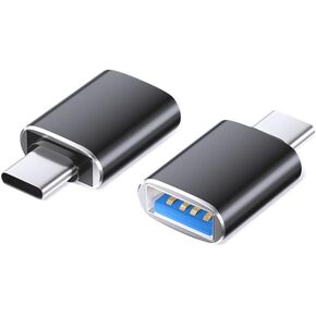 USB 3.0 to USB-C Adapter UK, 5Gbps High-Speed OTG Converter, Compact Aluminium Type-C Male to USB-A Female for Android Phone, Laptop, MacBook, PC – 2 Pack in Saudi Arabia