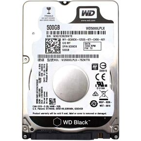 محرك الأقراص الصلبة للكمبيوتر المحمول WD Black WD5000LPLX 500GB 7200 RPM SATA 6 Gb/s 32MB Cache 7 مم 2.5 بوصة (متجدد) in Kuwait
