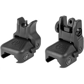 Rapid Deploy Front & Rear Folding Sight Set, Fits Picatinny Rail, Black Polymer in Kuwait