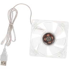 TEHAUX Portable USB Pet Cooling Fan for Hamster Cage Transparent Plastic Small Fan with Practical Summer Cooler for Small Animal Houses and Rooms in Kuwait