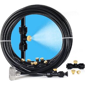 Bonviee Misters for Outside Patio - 75FT Misting Cooling System with 28 Brass Nozzles and 3/4" Adapter, 23M DIY Outdoor Misters Kit for Garden, Greenhouse, and Patio Cooling in Saudi Arabia