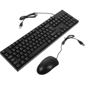 مجموعة لوحة مفاتيح وماوس سلكية صامتة من BESPORTBLE، تصميم إسباني كامل، تشغيل USB، إمداد الكمبيوتر خفيف الوزن للاستخدام المنزلي والمكتب in Kuwait