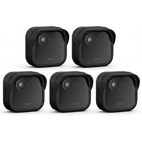 Silicone Camera Case for Blink Outdoor 4 (4th Gen)/2k - 5-Pack Weatherproof Protective Covers, Shockproof Dustproof Skin with Sun Hat Design, Easy Install Accessories for Blink Cameras (Black) in Kuwait