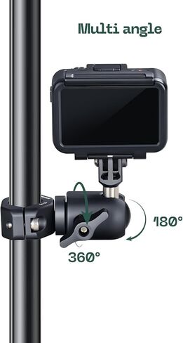 FANAUE Action Camera محول كرة عالمي مع قاعدة تثبيت على شكل حرف U، مقاس B مقاس 1 بوصة متوافق مع Gopro Hero Series/AKASO/DJI/كاميرا الحركة in Saudi Arabia