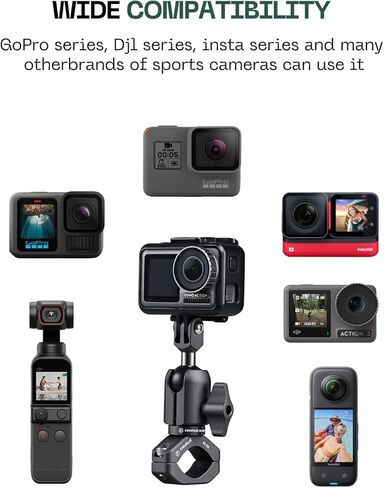 FANAUE Action Camera محول كرة عالمي مع قاعدة تثبيت على شكل حرف U، مقاس B مقاس 1 بوصة متوافق مع Gopro Hero Series/AKASO/DJI/كاميرا الحركة in Saudi Arabia