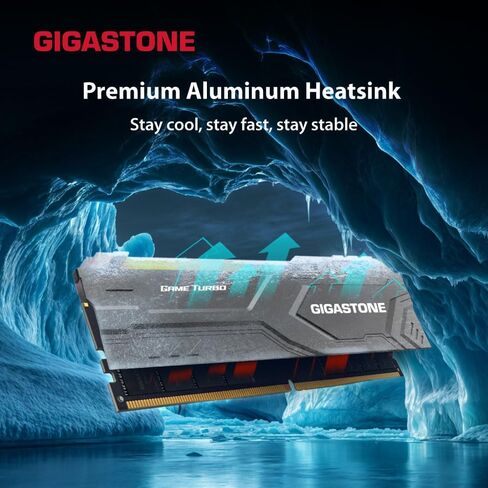 【RGB DDR5 RAM】 GIGASTONE Game Turbo 32GB Kit (2x16GB) DDR5 6000MHz PC5-48000 CL40-40-40-76 Intel XMP 3.0 AMD Expo 1.3V UDIMM 288 Pin Unbuffered Non ECC High Performance Gaming Desktop Memory - Black in Saudi Arabia