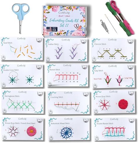 بطاقات غرزة التطريز المثقبة بداية DIY Kit ، أنماط ملونة المبتدئين ، بطاقات البطاقات المتميزة ، المواضيع الملونة ، الأدوات ، تعليمات خطوة بخطوة هدية مصنوعة يدويًا لها (وردي) in Saudi Arabia