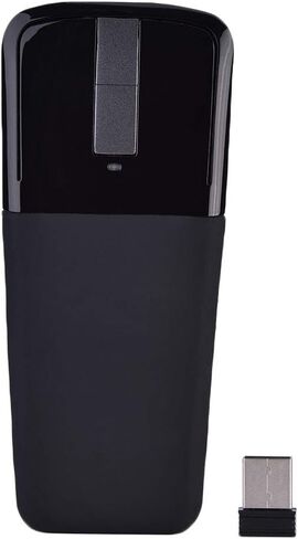ماوس يونسيتي قابل للطي يعمل باللمس، جهاز استقبال USB للكمبيوتر المحمول، مظهر أنيق، مصمم هندسيًا (أسود) in Kuwait