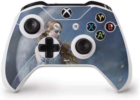 Skinit Decal Gaming Skin Compatible with Xbox One S Controller - Officially Licensed Nene Thomas Fairy with Black Cat Sitting on Moon by Nene Thomas Design in Saudi Arabia