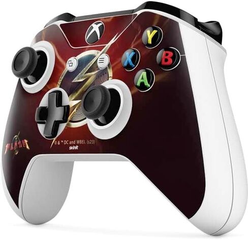 Skinit Decal Gaming Skin Compatible with Xbox One S Controller - Officially Licensed Warner Bros The Flash Movie: Logo Poster Design in Saudi Arabia