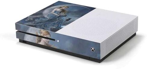 Skinit Decal Gaming Skin Compatible with Xbox One S Console - Officially Licensed Nene Thomas Fairy with Black Cat Sitting on Moon by Nene Thomas Design in Saudi Arabia