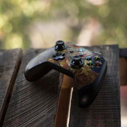ملصق Skinit المخصص للألعاب متوافق مع وحدة تحكم Xbox One S - مرخص رسميًا من Nene Thomas Tabby Cat مع الزهور من Nene Thomas Design in Saudi Arabia