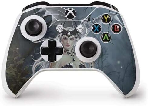 Skinit Decal Gaming Skin Compatible with Xbox One S Controller - Officially Licensed Nene Thomas Gothic Queen with Silver Dragon by Nene Thomas Design in Saudi Arabia