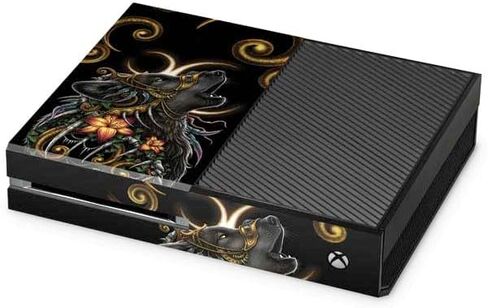 Skinit Decal Gaming Skin Compatible with Xbox One Console - Officially Licensed Sarah Richter Wolf Howling by Sarah Richter Design in Saudi Arabia