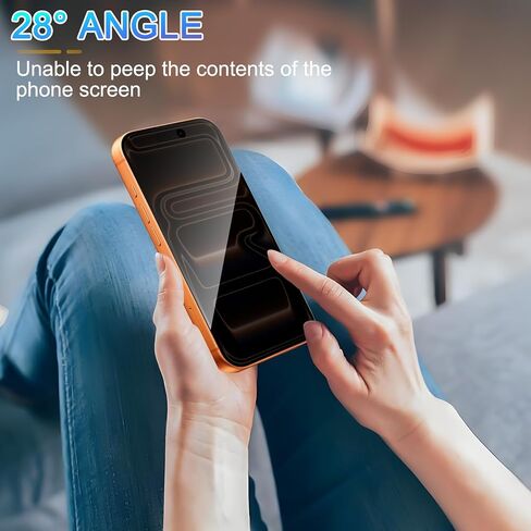 3 Pack Privacy Screen Protector for iPhone 17 Pro [Anti-Spy Tempered Glass], Ultra HD, Anti-Scratch, Bubble-Free, Easy Install 9H Protective Glass for iPhone 17 Pro in Saudi Arabia