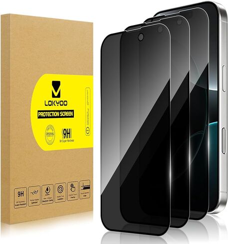 مجموعة من 3 واقيات شاشة للخصوصية لهاتف iPhone 17 [زجاج مقسى مضاد للتجسس]، فائقة الدقة، مضادة للخدش، خالية من الفقاعات، زجاج حماية 9H سهل التركيب لهاتف iPhone 17 in Saudi Arabia