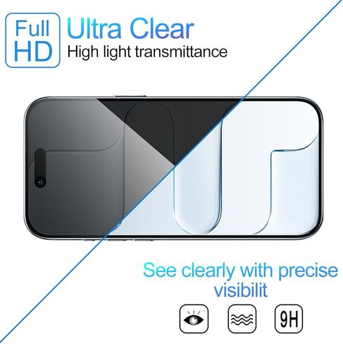 3 Pack Privacy Screen Protector for iPhone 17 Air [Anti-Spy Tempered Glass], Ultra HD, Anti-Scratch, Bubble-Free, Easy Install 9H Protective Glass for iPhone 17 Air in Saudi Arabia